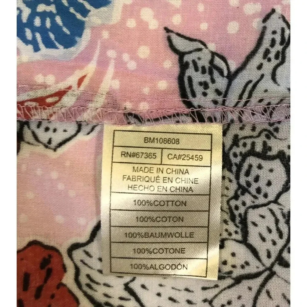 BB Dakota Tropic Of The Day Dress Floral Cotton Pink Red Maxi Size Small - Picture 9 of 9